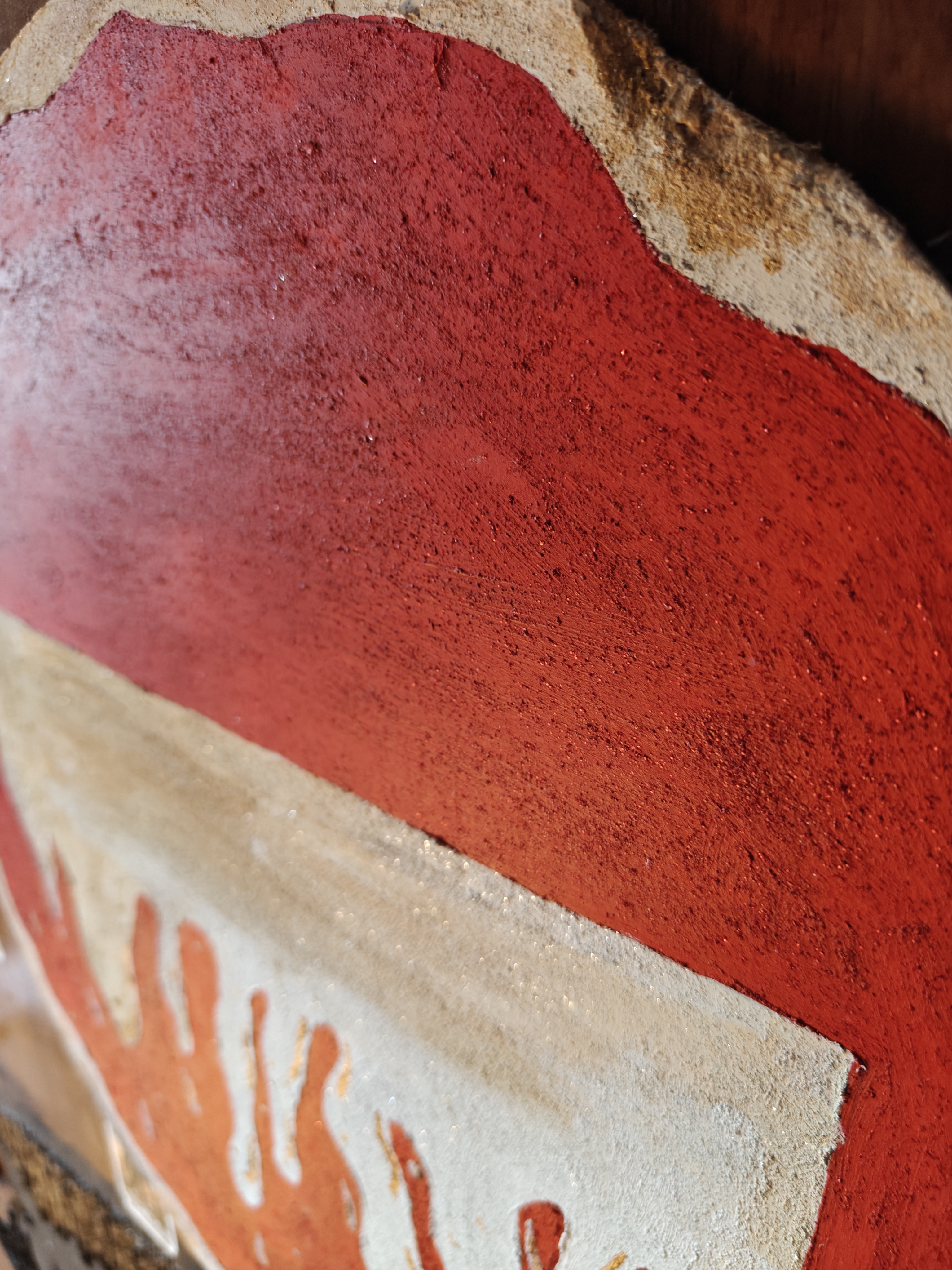 Detail of original painted object